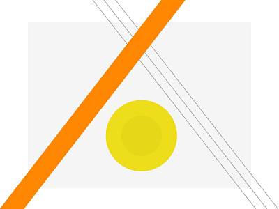 Mountain and Sunrises abstract minimalist shapes type typography