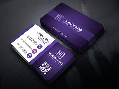 Purple Modern Business Card business card corporate business card modern business card