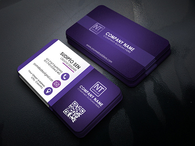 Purple Modern Business Card