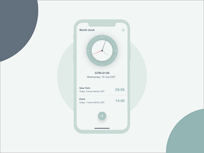 World Clock - UI Daily 2 app app design clock dailyui design mobile design ui