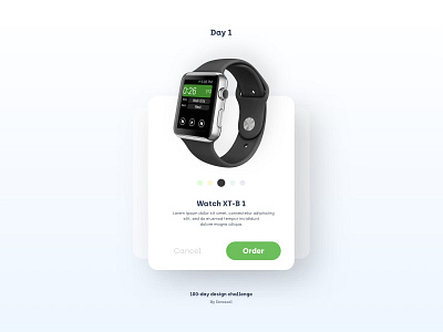 100 Day Design Challenge - DAY 1 adobe xd app app design apple design mobile design sketch ui uidesign watch