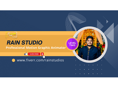 Youtube Banner Rain Studios banner design graphic design illustration logo motion graphics ui youtube banner