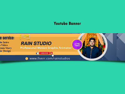 Yutube banner | Rain Studios 3d animation branding graphic design logo motion graphics