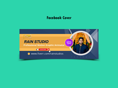 Facebook Cover | Rain Studios banner design facebook facebook banner graphic design motion graphics vector