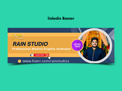 Linkedin Bannar | Rain Studios animation banner branding design graphic design illustration logo motion graphics vector