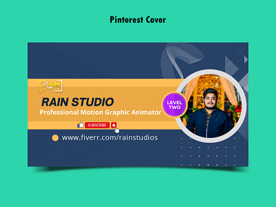 Pinterest Cover | Rain Studios animation banner branding design graphic design illustration logo motion graphics ui vector