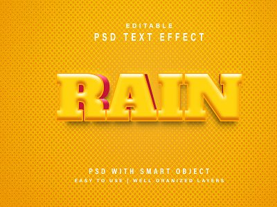 Rain 3d text effect | Rain Studios