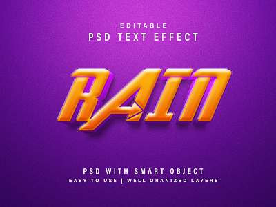3d text effect Photoshop | Rain Studios texteffect