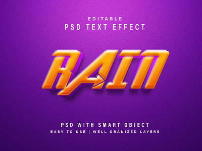 3d text effect Photoshop | Rain Studios