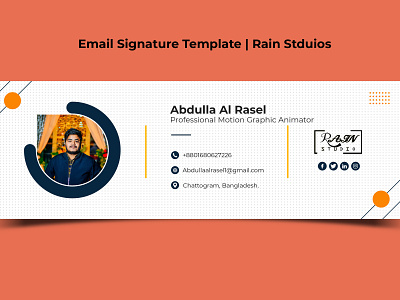Email Signature Template | Rain Studios banner design email signature email signature generator email signature template email signature templates free graphic design rain studios