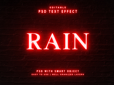 Neon 3D Text Effect | Rain Studios