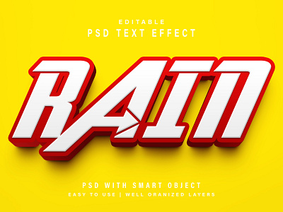 Yellow 3D Text Effect | Rain Studios 3d 3dtext animation banner branding design graphic design illustration logo motion graphics rainstudios text ui vector yellow
