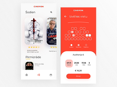 Movie ticket app mobile mobile app onboarding ui