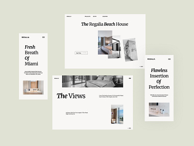 Regalia agency app architect design frontend minimal mobile ui ux web website