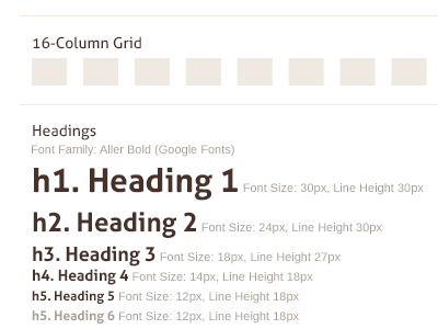 Grid & Baseline Basic Content charlotte grid startup style tile typography