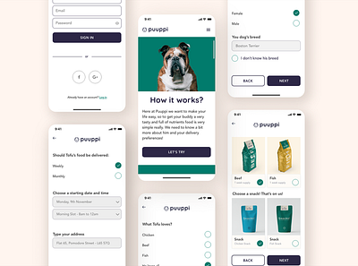 Puuppi - Mobile Designs app branding design graphic design product design ui
