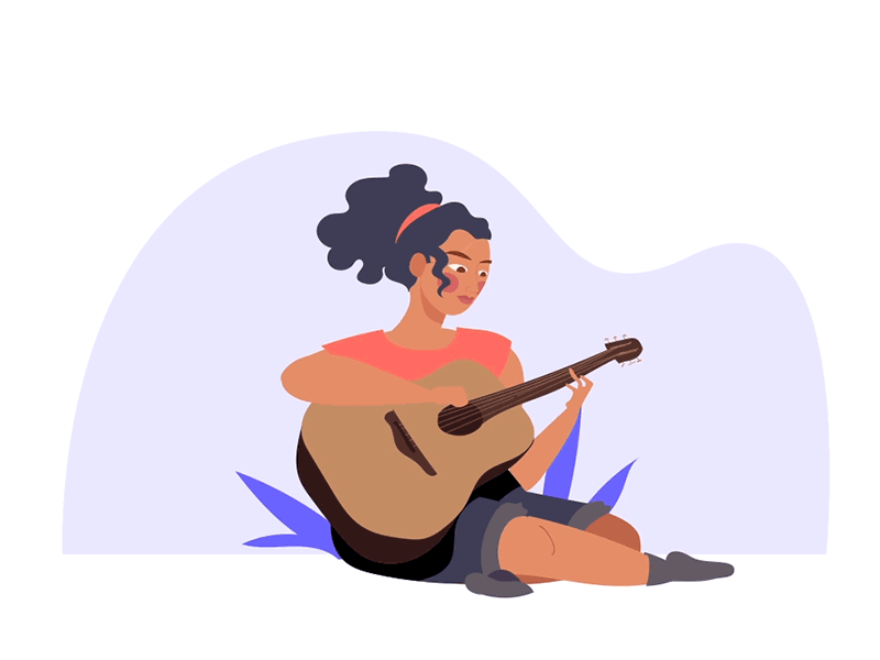 Guitar Player animate animation animation 2d gif svg animation ui uidesign ux ux ui design vector vector animation
