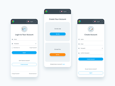 Create Account and Log In Form animation app application clean color createaccount design illustration illustrator login minimal mobile typography ui ux web