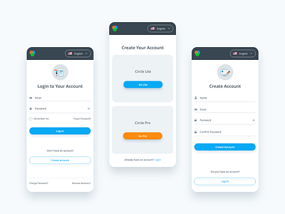 Create Account and Log In Form by Naveen dez on Dribbble