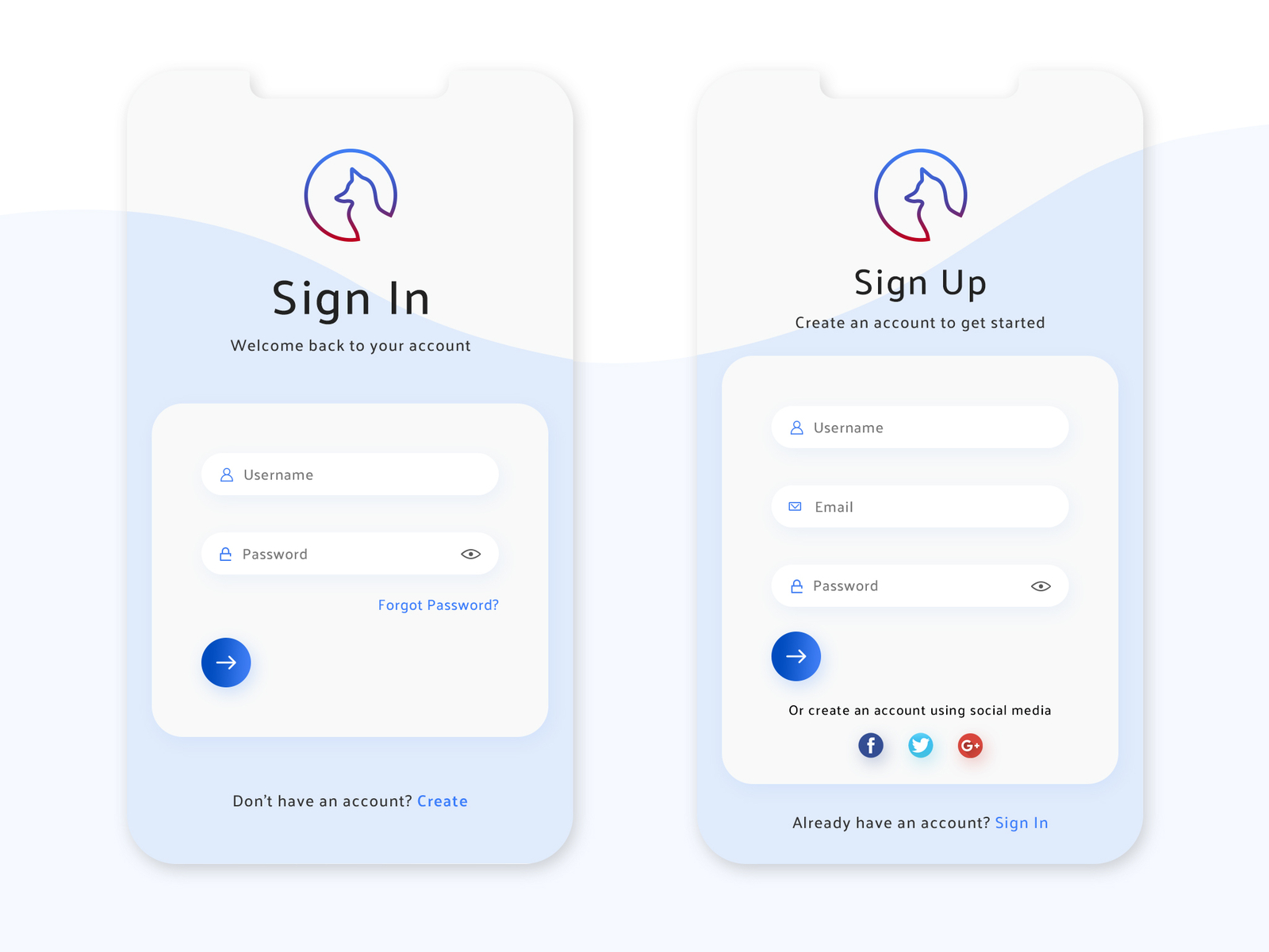 Sign in and Sign up Design by Naveen dez on Dribbble