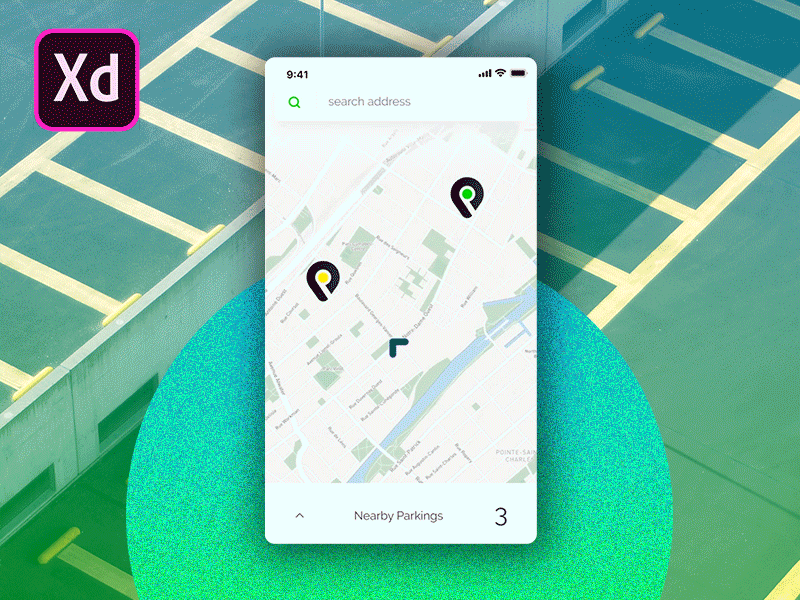 Parking App with free Adobe XD template by Fred Shukurov on Dribbble