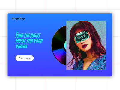 Landing for music themed page + Artwork freebie