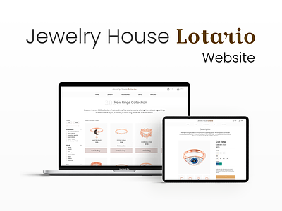 Jewelry House Lotario design ecommerce fashion jewelry premium store ui user interface ux web