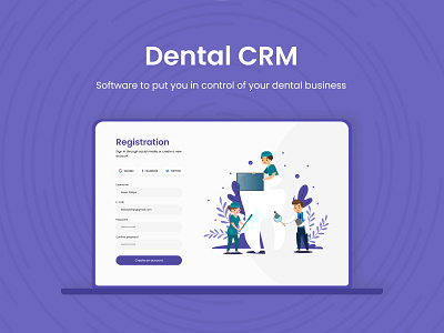 Dental CRM appointment booking clinic crm dashboard dental dentist design doctor management medicine patient stomatology system treatment ui ux