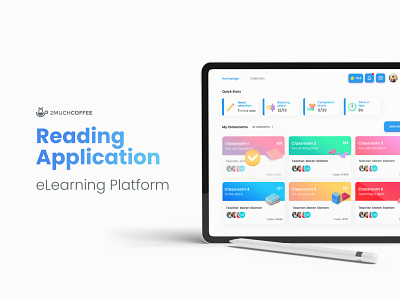 Reading Application - eLearning Platform app design designs education app elearnig ios ipad kids school teacher ui ux