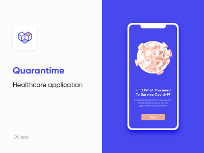 Quarantime - Find What You Need to Survive COVID-19 app coronovirus covid19 dsgn healthcare illustration interfacedesign logo mobiledesigning newlogo ui uidesign usability ux uxdesign uxresearch uxtrends
