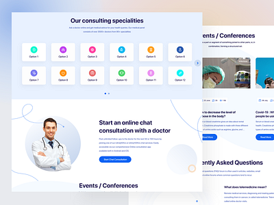 Online Doctor Consulting // Landing Page Design 2022 trend berlin call to action colorful design covid19 covid19 website cta doctor landing page landing page design online booking online doctor prescription product design ui design ux design