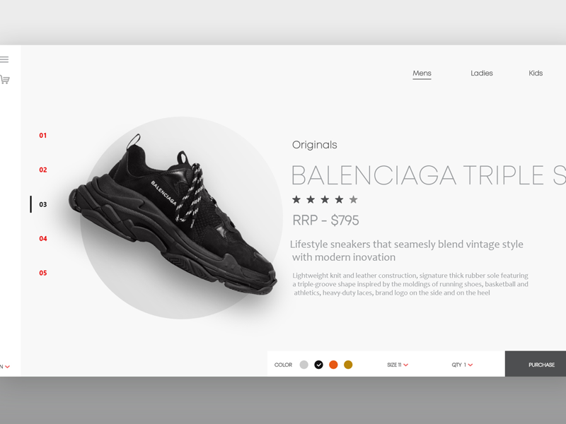 Balenciaga Web Design by Enxh Shehi on 