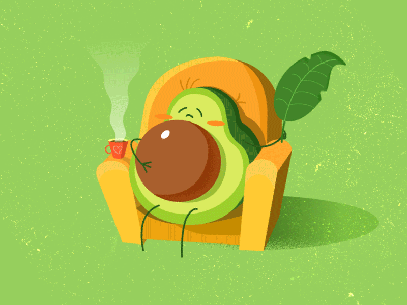 Lazy Avocado after effects animation animation avocado design green motion animation vector