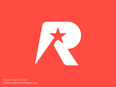 R + Star Logo Design