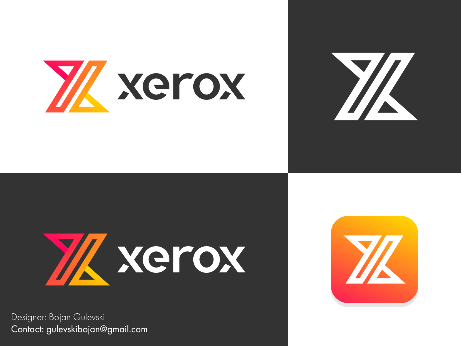 X Logo Design Xerox Logo Design By Bojan Gulevski On Dribbble