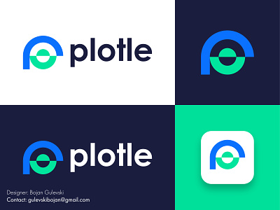 Plotle Logo design | Smile logo | P Logo