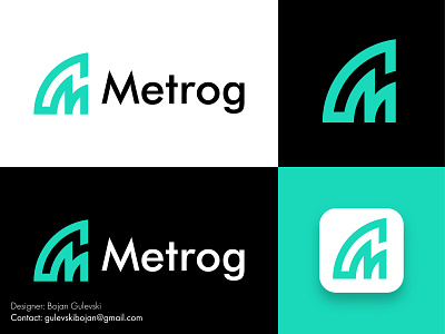 Metrog Logo Design | M Logo Design abstract logo app logo clean creative logo design flat logo m letter m letter logo m logo m monogram mark minimal minimal logo minimalist minimalist logo modern music professional software logo