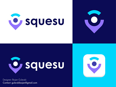 Location pin logo | Squesu Logo Design