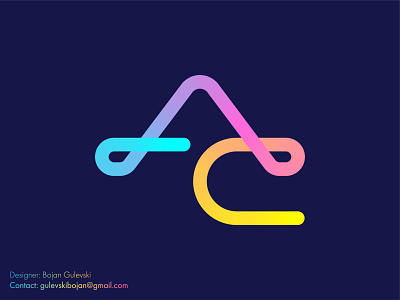 ac logo ac gradient logo ac logo design ac logo line work ac monogram app branding design gradient color line art line drawing line icon line logo line logo design line work logo minimalist platform professional software tech logo