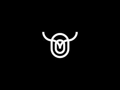 Bull logo abstract branding bull corporate cow creative design flat head horn illustration line logo logo minimalist professional sophisticated ui vector