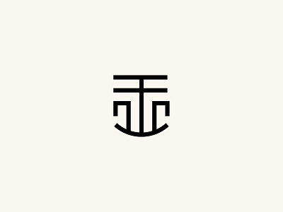 Simple Greek Pillar Logo