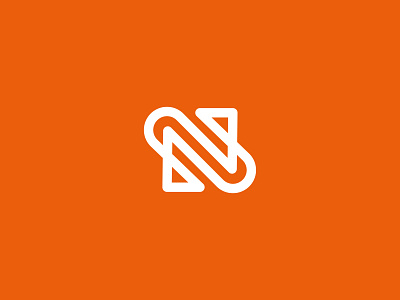 Letter N Logo Design brand identity branding design flat graphic design letter logo minimalist monogram n orange personal brand professional simple vector