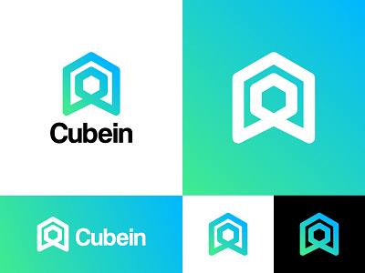 Cubein - Hexagon Logo app branding cube design finance fintech flat gradient hex hexagon hexagon logo logo logo design logo designer minimalist professional saas software tech