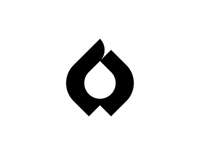 Water Drop & Fire Logo abstract bold branding creative design drop fire flat logo minimal minimalist nature negative space plumber professional service simple vector water