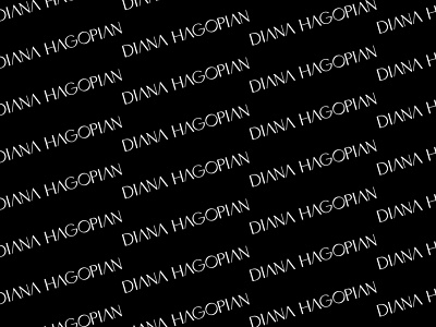 Diana Hagopian - Name Logo Pattern black and white brand brand identity branding classy creative design elegant elite flat logo luxury minimal minimalist pattern personal personal brand identity professional real estate