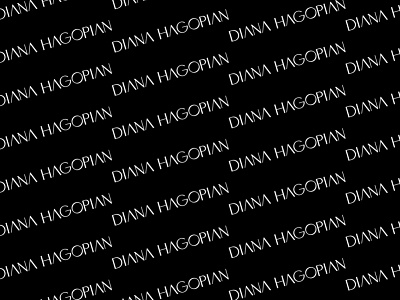 Diana Hagopian - Name Logo Pattern black and white brand brand identity branding classy creative design elegant elite flat logo luxury minimal minimalist pattern personal personal brand identity professional real estate