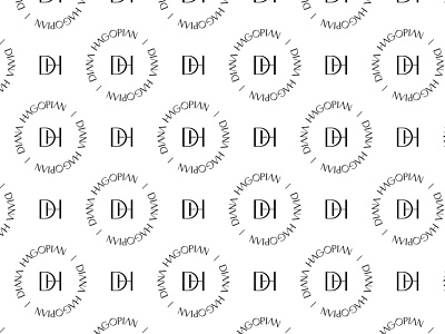 Diana Hagopian - Brand Pattern abstract badge brand pattern branding creative design dh elegant feminine flat logo logo design luxury minimalist monogram personal brand professional real estate simple