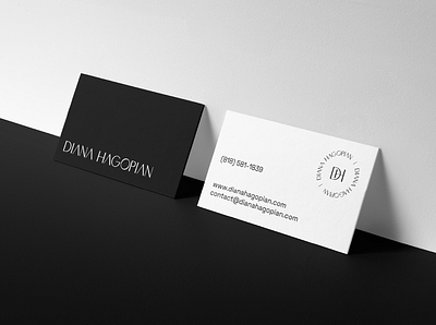 Diana Hagopian - Business card brand identity branding bussines card design diana dyana elegant flat logo luxury minimal minimalist name logo personal professional real estate