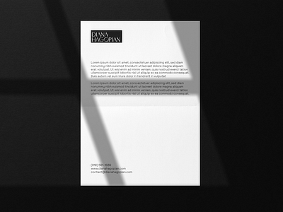 Diana Hagopian - Letterhead design