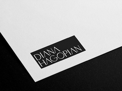 Diana Hagopian - Logo Design black and white brand identity branding clean design diana dyana elegant logo luxury minimal minimalist name logo personal real estate realtor simple